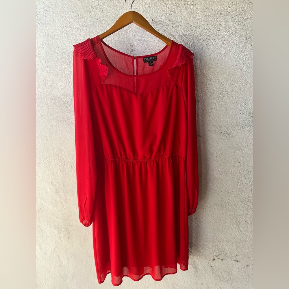 ❤️ Super Cute Red Dress with Ruffles ❤️